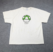 Vintage Nintendo Shirt Mens XL Mario 1 UP Green Mushroom Y2K Gaming Retro Tee