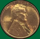 1938 Lincoln Wheat Cent Brilliant Uncirculated BU Coin #39631