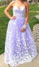 Stunning Purple Prom Dress! Sparkly Butterflies! Princess Dress! SHERRI HILL 6!