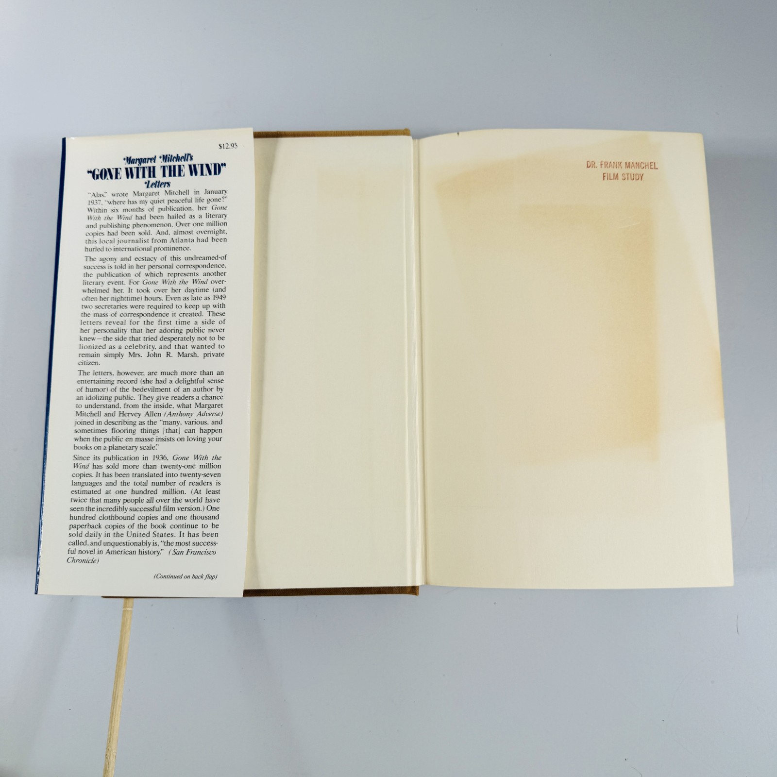 Margaret Mitchell's Gone with the Wind Letters - Richard Harwell 1976 Macmillan