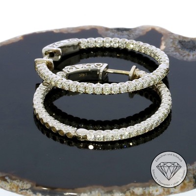 Wert 6.520,- Brillant Creolen 1,50 Carat 585 / 14 Karat Gold T0318 xxyy