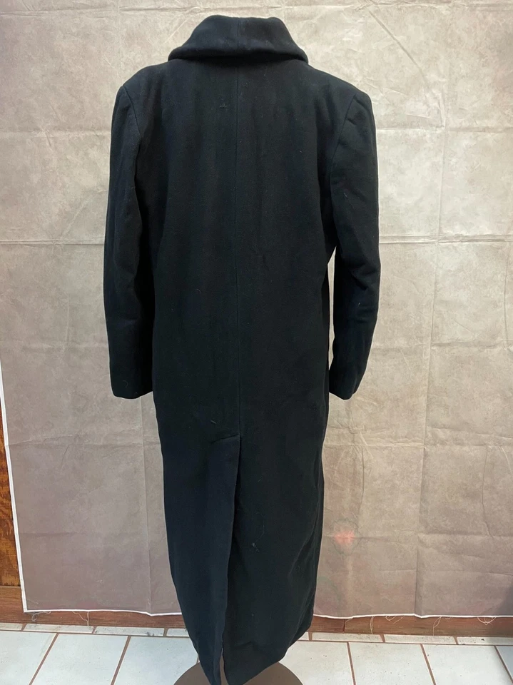 Abrigo negro de un botón para mujer Marvin Richards Foto 3 de 4