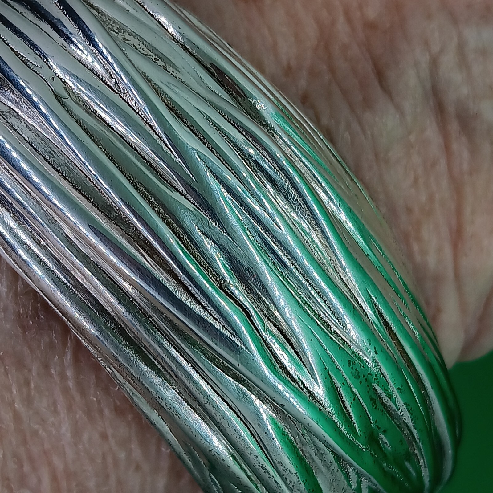 Bold Sterling Silver Cuff Bracelet - image 4