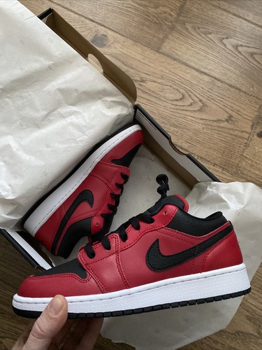 Nike Air Jordan 1 Low GS Size 7Y (8.5 Women's) Gym Red Black White  553560-605 | eBay
