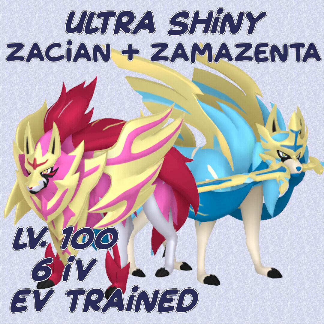 Pokemon Sword and Shield Ultra Shiny Zacian 6IV-EV Trained