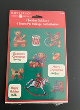 Vintage Stickers Christmas American Greetings 4 sheets sealed Bear Toys