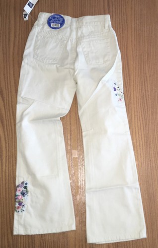 NWT Girls GapKids 100% Cotton Beaded Butterfly Embroidered Pants 7 7S - Picture 6 of 7