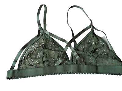 Saint Genies Medium Olivgrün Bügelfrei Sexy Durchsichtig Spitze Harness BH