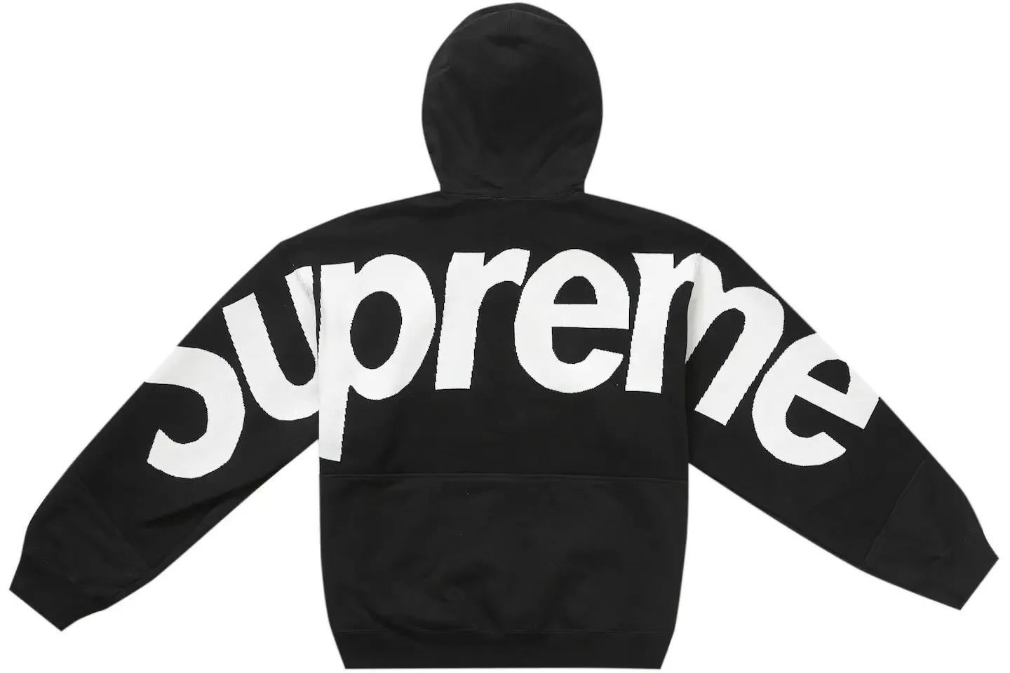 Sweat shirt à capuche Supreme Big Logo Jacquard noir taille Large