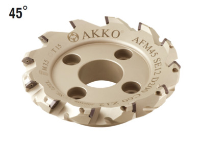 AKKO Messerkopf 45° AFM45-SE12 - alle Größen - für ISO Wendeplatte SE..12T3