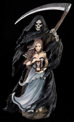 Anne Stokes Figur - Summon The Reaper - Fantasy Gothic Dämon Sensenmann Elfe 