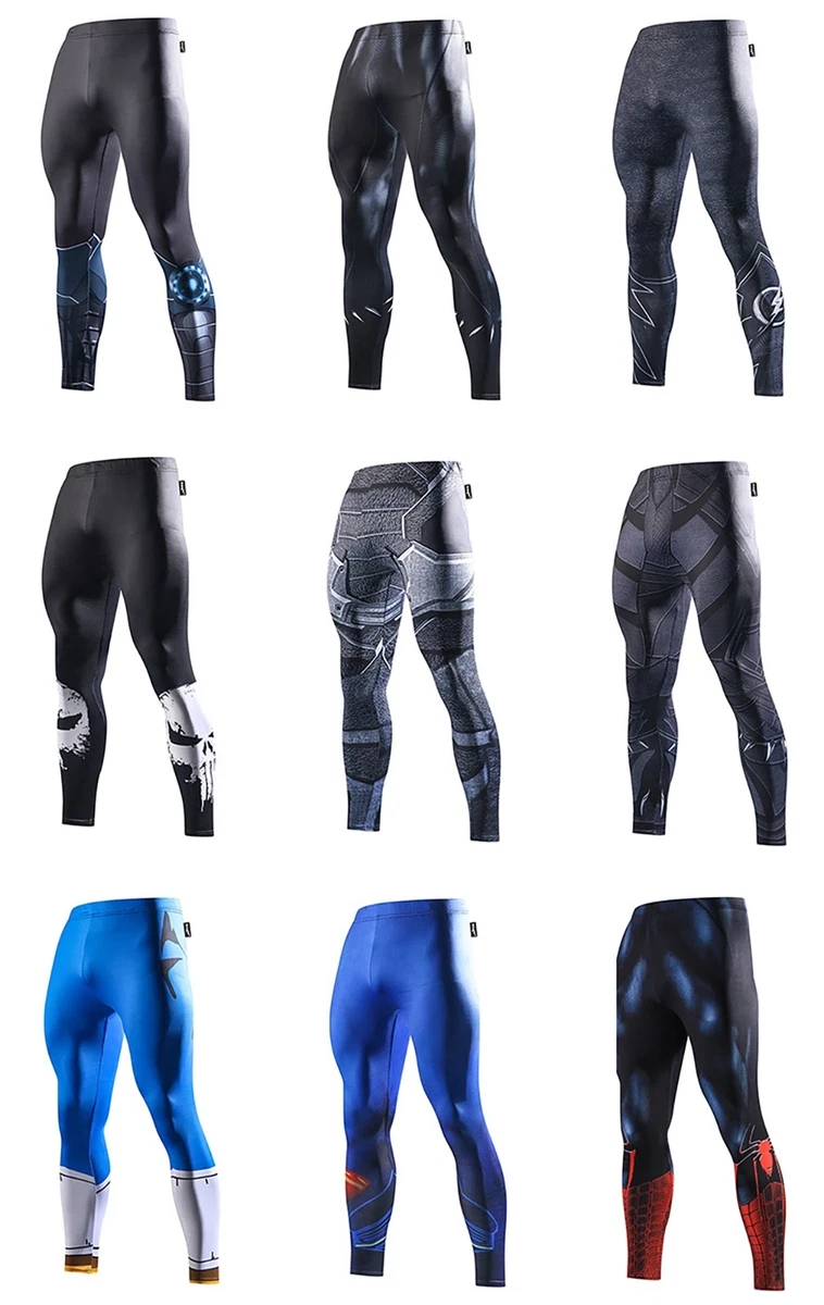 Mens Compression Superhero Bottom Base Layer Leggings Gym Long Running  Thermal