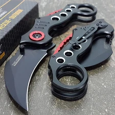 Tac-Force  Karambit Tactical Spring Assisted pocket knife Black/ Red 