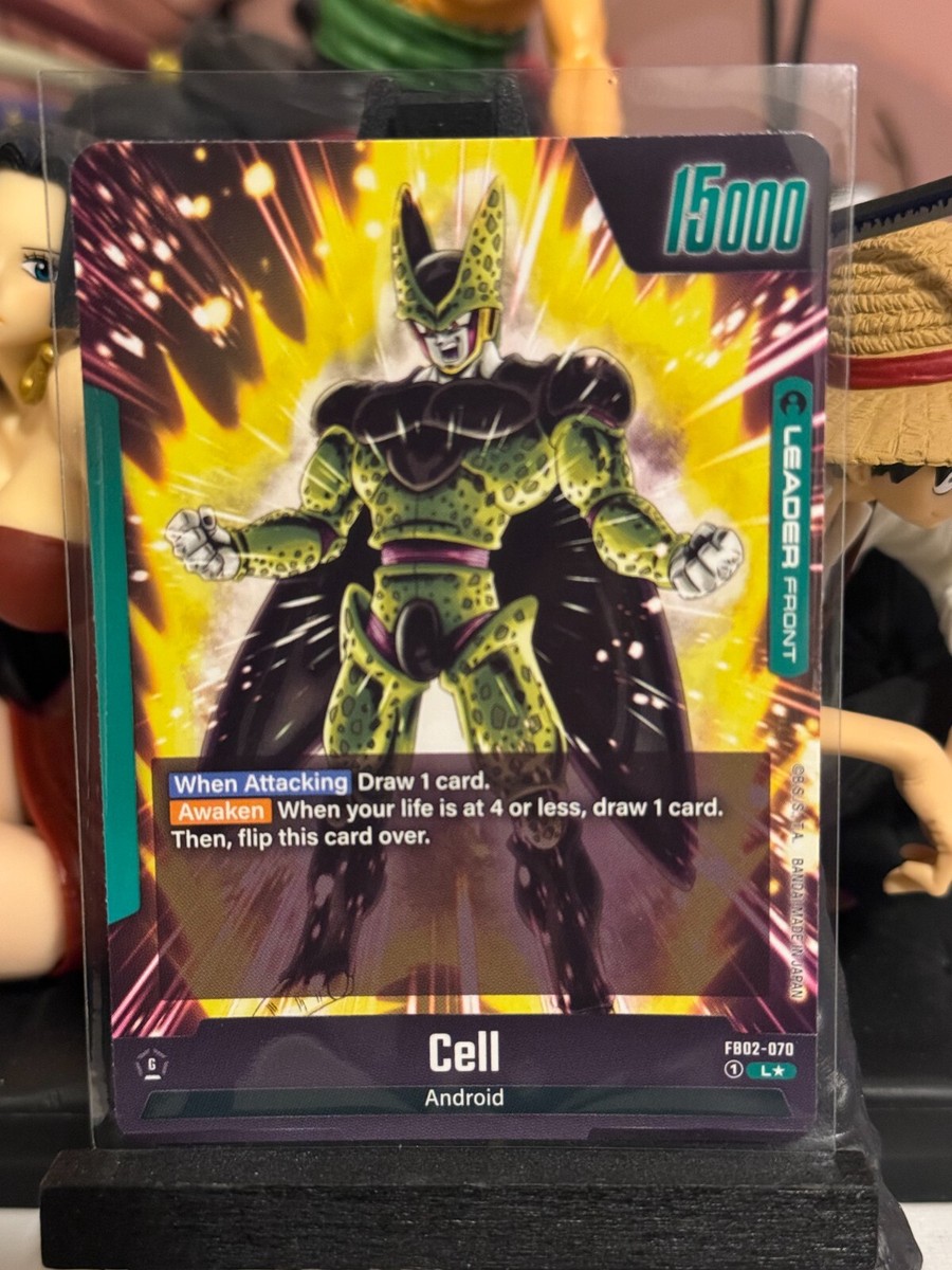 DB Super CG Fusion World Cell FB02-070 Blazing Aura Alt Art Leader