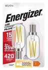 2 x Energizer 4W (=35W) SES Cooker Hood LED Warm White Light Bulb