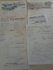 6 documents sur ARRAS - factures - vieux papiers - archives - Pas de Calais