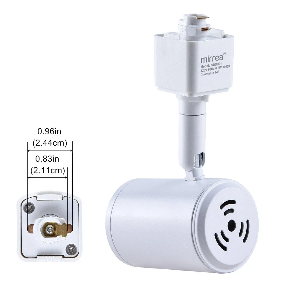 Paquete de 12 cabezales de iluminación LED de pista de 6,5 W compatibles con pista tipo H 4000K blanco Foto 3 de 4