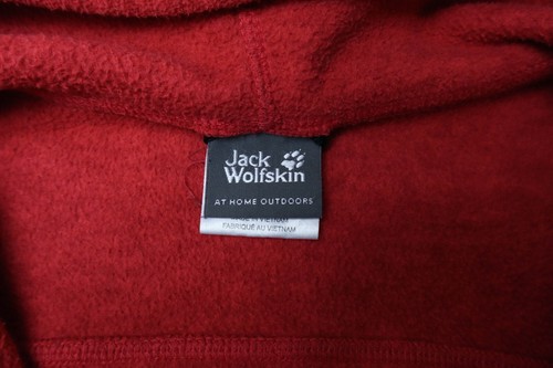 JACK WOLFSKIN Nanuk 300 Hoodie Women's MEDIUM Full Zip Fleece Pockets Red - Picture 8 of 17