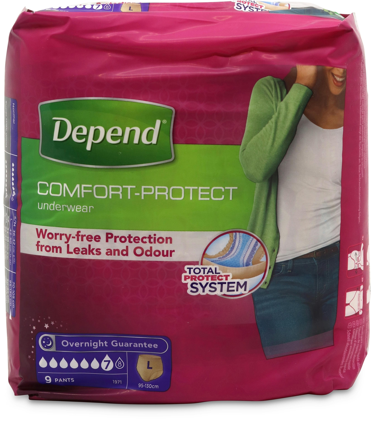 Depend Comfort Protect For Women Large 9 Pack l Incontinence Underwear X 1