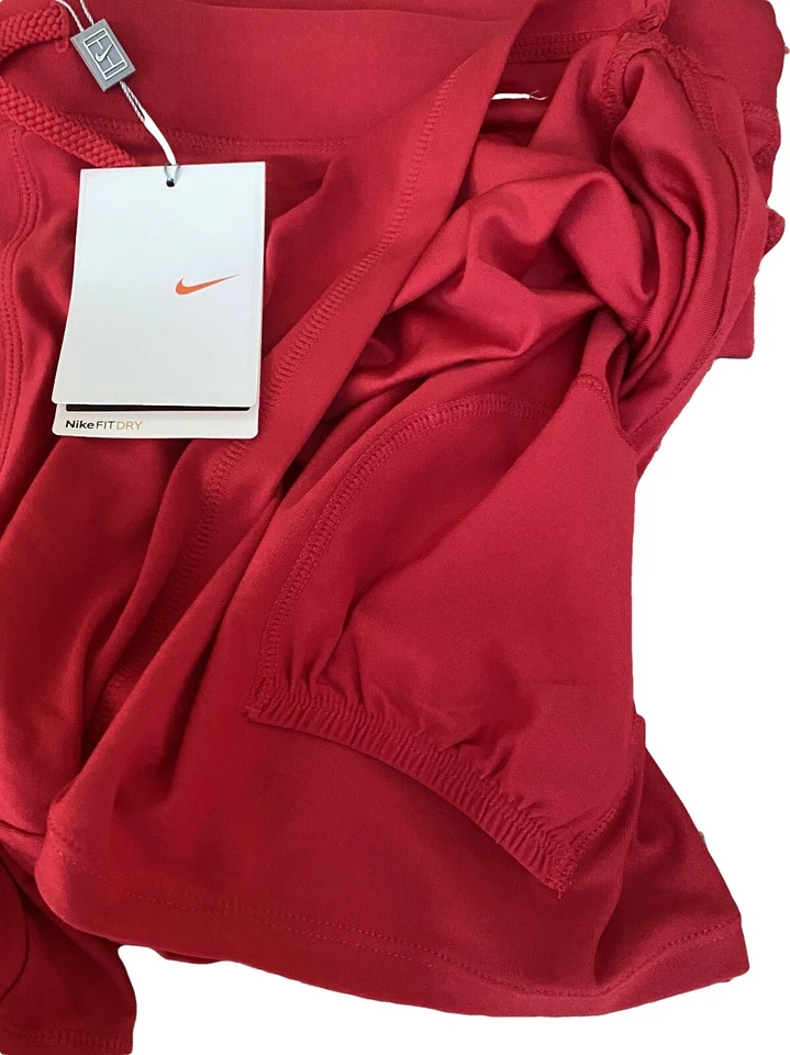 Pantalones Cortos Tenis Nike DriFit Damas Grandes L Nuevos con Etiquetas Rojo Foto 4 de 4