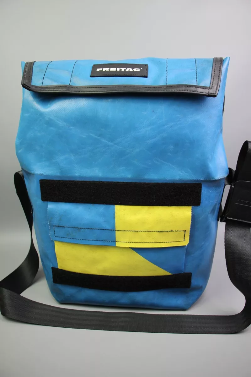 FREITAG F14 DEXTER Blue/Yellow Used PVC Crossbody MESSENGER