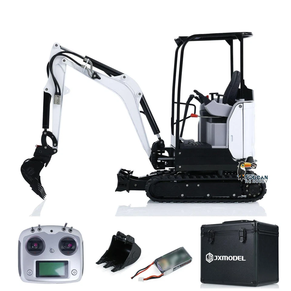 JX Modelo 1/14 E20 RC Excavadora Hidráulica Mini Control Remoto Excavadora Sonidos Luz Foto 3 de 4