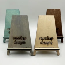 Wood Sports Trading Card Stand & Business Card Stand: Display Graded-Raw Cards