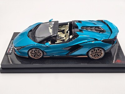 Lamborghini Sián 1/64 ミニカー 青　MR MR Lamborghini Sian Roadster Blue Uranus, Carbon Base - Limited