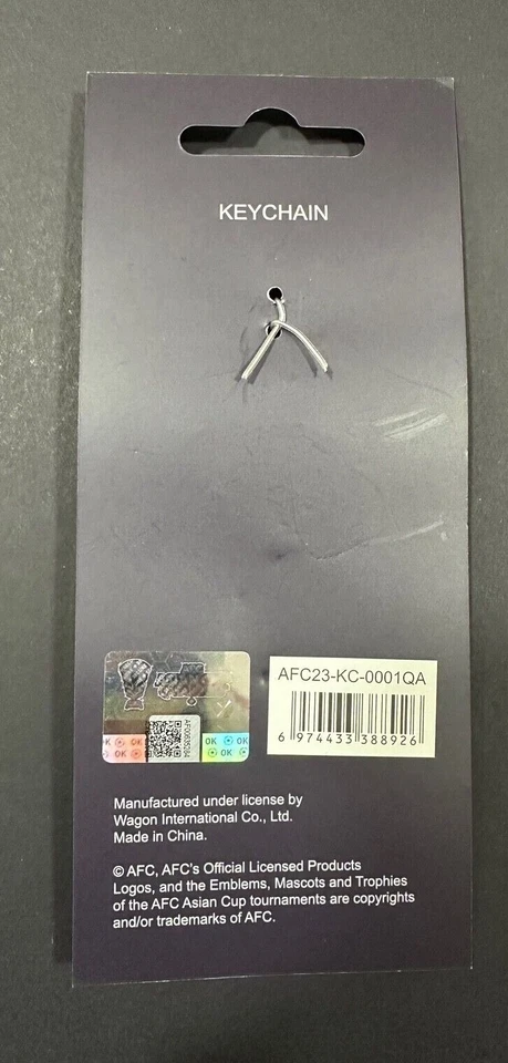 AFC Asian Football Cup QATAR 2023 - 2D Trophy Keychain with Country Flag - Image 3 of 4