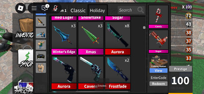 ROBLOX MURDEE MYSTERY 2 LOTS OF KNIVES AND GUNS