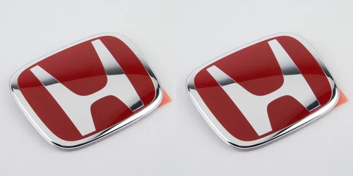 2X NEW Style Front Rear Red Badge Emblem For Civic Coupe 2016-2020 - Bild 1 von 13