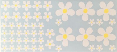 50 (5 BLATT) GÄNSEBLÜMCHEN BLUME AUFKLEBER STICKER, Auto, Wand, Van, Geschenk etc. einfache Anwendung Zum Selbermachen