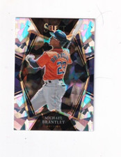 2022 MICHAEL BRANTLEY  PANINI SELECT #137 CRACKED ICE PRIZM 05/25 HOUSTON ASTROS