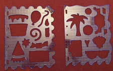 Fiskars Shape Templates Lot of 2 VACATION and CELEBRATION