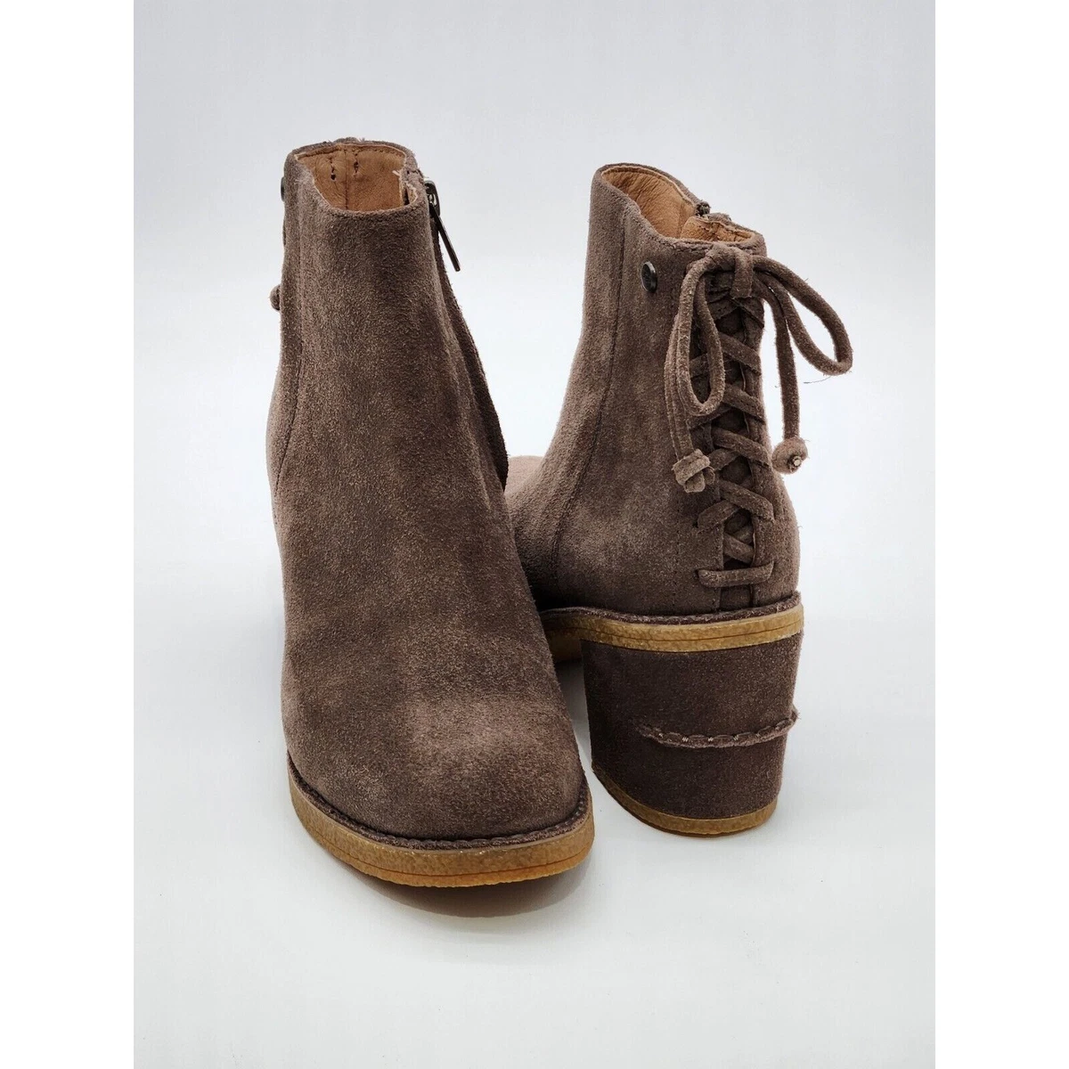 UGG Australia Corinne Mysterious Brown Suede Zip Boots Shoes US 6