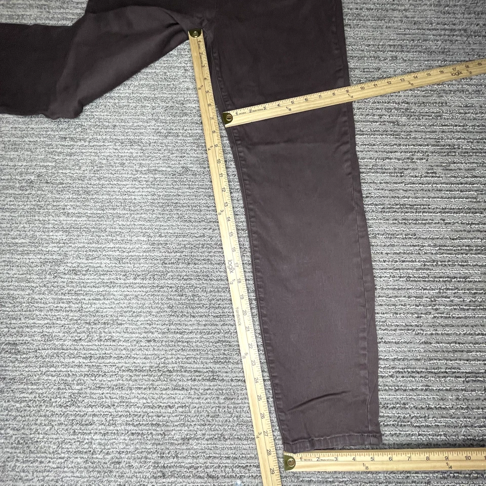 Pantalones de mujer Buffalo talla 12/32 tiro alto pierna ajustada elásticos informales borgoña Foto 2 de 4