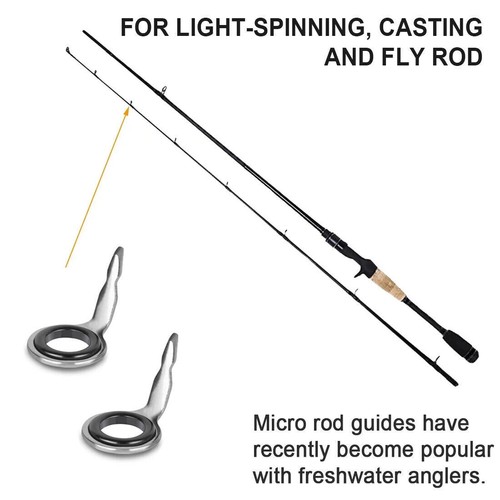 Fishing Rod Single Foot Guides Repair Kit Micro Guides Ring for Light-Spinning - Picture 3 of 12