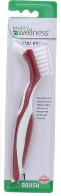 Denture Cleaning Brush, Dual Bristle Heads, with Deep Clean Pick, Assorted... 