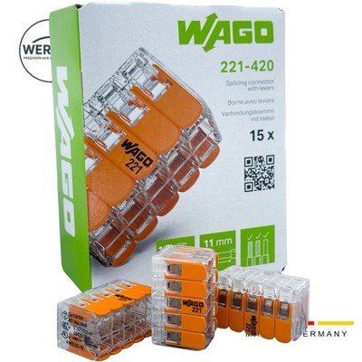 WAGO 221-420 Hebelklemme 10-polig   Original WAGO Verbindungsklemme
