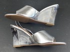 Torrid Heels Women 7.5 Transparent Wedge Mule Silver Open Toe Holiday Party NWT — photo 8