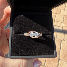 1.40 CARAT DIAMOND & 14K Two Tone GOLD 'Ever Us' Ring, Size 7.5 - $4K Appraisal!