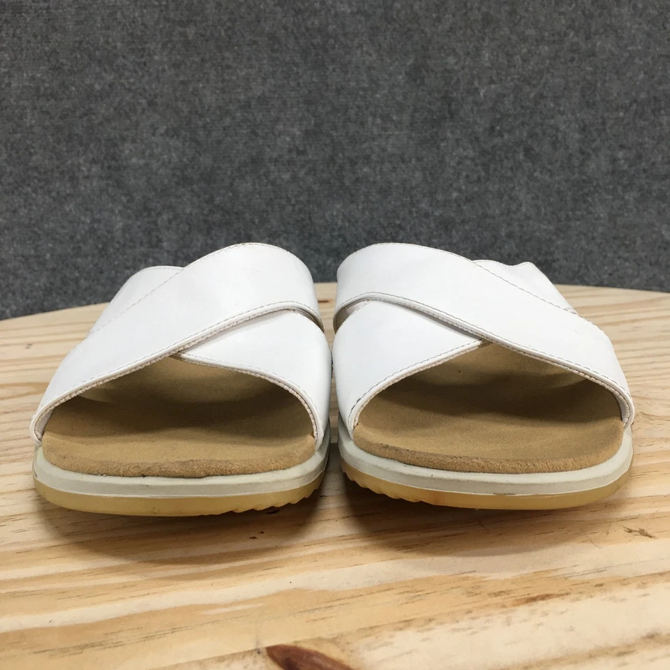 Sandalias Rockport para mujer 10 M sin cordones de cuero blanco informales punta abierta Foto 4 de 4