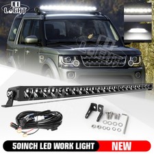 Slim 50" LED Light Bar Spot Flood Curved For Land Rover Discovery 1 & 2 +DT Wire