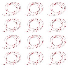 12 Pcs 4 Feet Artificial Pearl String Beads Chain for Decoration, Pearl Red