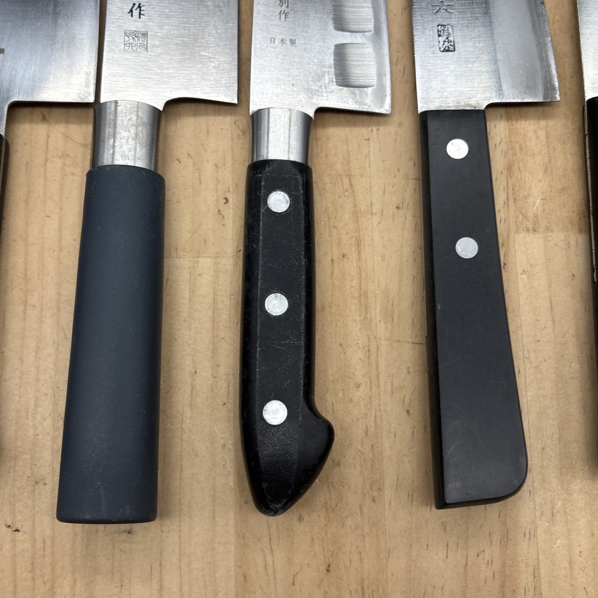Heavy Damaged knives set Lot of Chef's Kitchen Knives From Japan