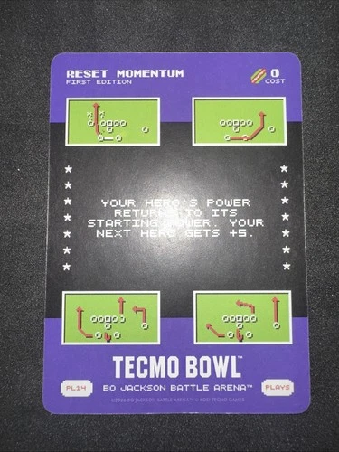 RESET MOMENTUM 2026 Bo Jackson Battle Arena Tecmo Bowl Low Number Play SSP PL14
