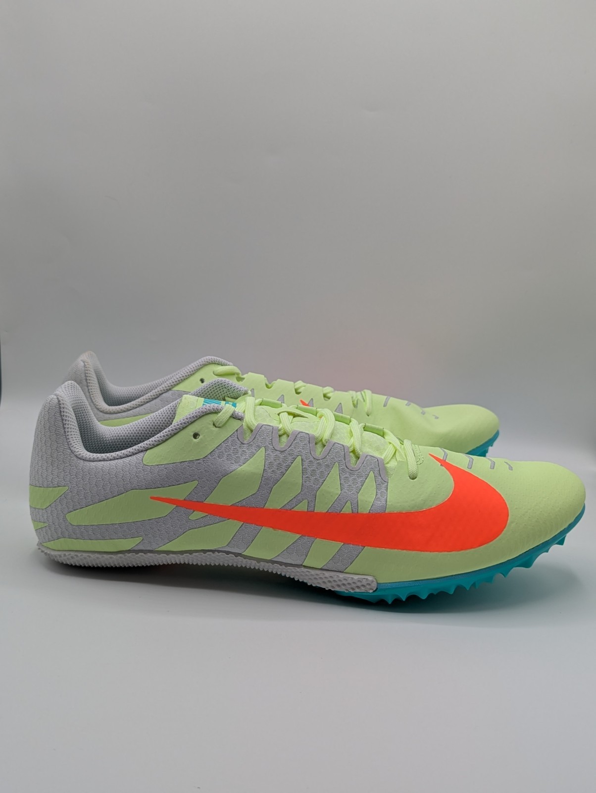 Nike Zoom Rival S9 Mens Size 14 Barely Volt/Orange Track Spikes Shoes 907564-701 thumbnail 3