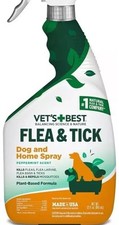 Vet's Best Flea and Tick Home Spray Flea Treatment for Dogs/Cats 32oz. Fast...