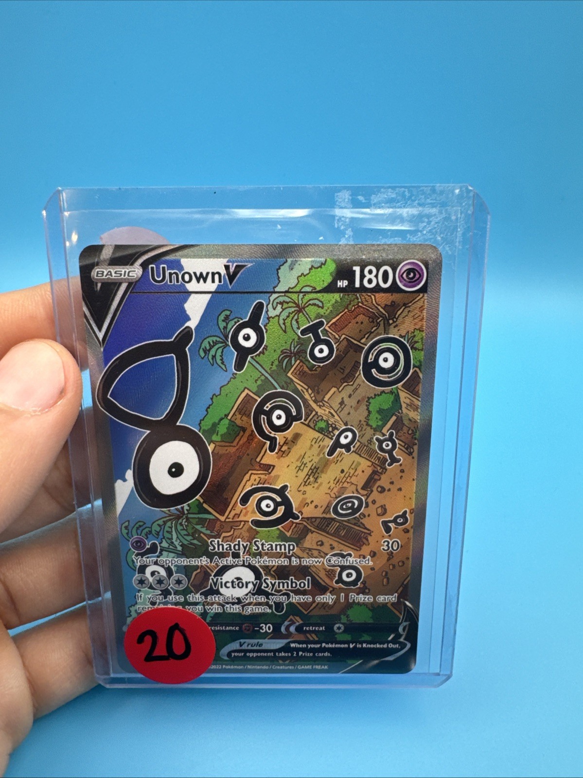 Unown V 177/195 Silver Tempest Alternate Full Art ENGLISH - NM