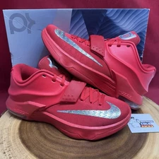 Nike KD 7 Global Game Red 2014 Size 8.5 653996-660 Kevin Durant Thunder Heat VII